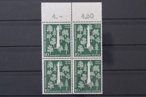 Deutschland (BRD), MiNr. 220 Viererblock, Rand gefaltet, postfrisch