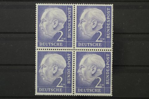 Deutschland (BRD), MiNr. 195 x X w, Viererblock, postfrisch