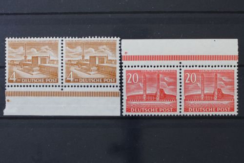 Berlin, MiNr. 112-113 Paare, Ränder gefaltet, postfrisch