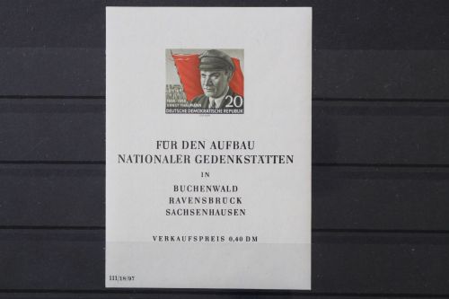 DDR, MiNr. Block 14 PF II, postfrisch
