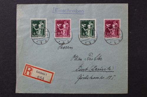 Deutsches Reich, MiNr. 622-623 (2-fach) auf R-Brief ab Cottbus