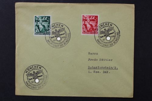 Deutsches Reich, MiNr. 660-661, SST München auf Brief