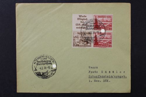 Deutsches Reich, MiNr. S 244 SST Altenberg auf Brief