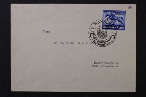Deutsches Reich, MiNr. 746 auf Brief, SST Hamburg