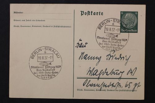 Berlin Stralau, SST Fischzug 1937 / 700 Jahre Berlin
