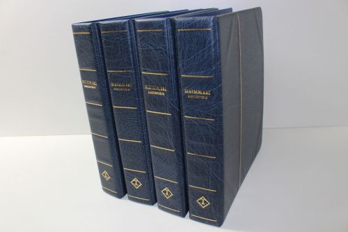 Leuchtturm, 4 blaue Schraubendecke DSN, Aufdruck "Deutschland Bundesrepublik"