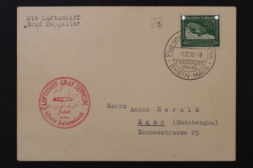 Zeppelin, Fahrt in das befreite Sudetenland, 1938