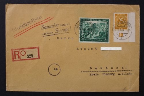 Gem.-Ausgaben MiNr. 927 + 968 auf R - Brief