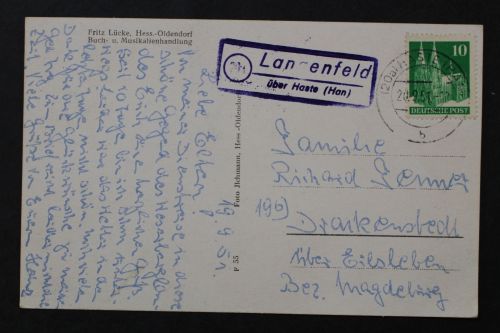Langenfeld über Haste (Han), Landpoststempel