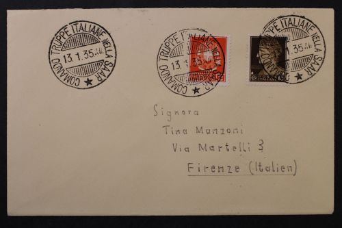 Italenische Feldpost zur Abstimmung 1935