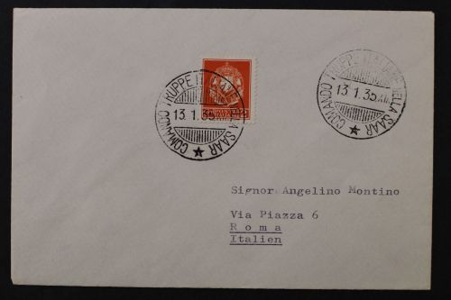 Italenische Feldpost zur Abstimmung 1935
