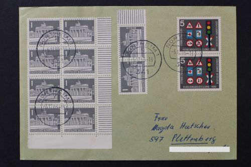 Berlin, Achterblock MiNr. 140 y auf Brief