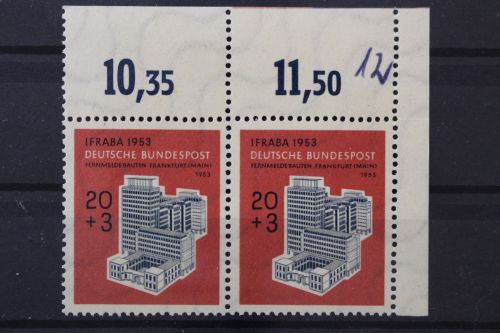 Deutschland, MiNr. 172 Paar, Ecke re. oben, Rand gefaltet, postfrisch