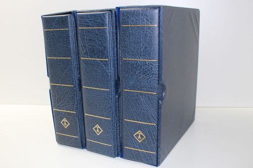 Leuchtturm, OPTIMA G, 3 blaue Ringbinder GIGANT mit Kassetten