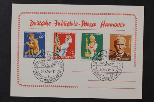 Deutschland (BRD), MiNr. 297-300 Sonderkarte, Sonderstempel