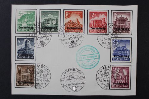 Luxemburg, MiNr. 33-41 Sonderblatt, ESST