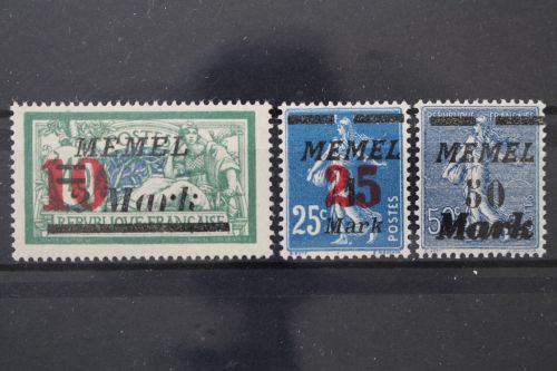 Memel, MiNr. 121-123, postfrisch