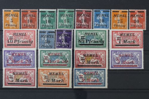 Memel, MiNr. 52-71, postfrisch