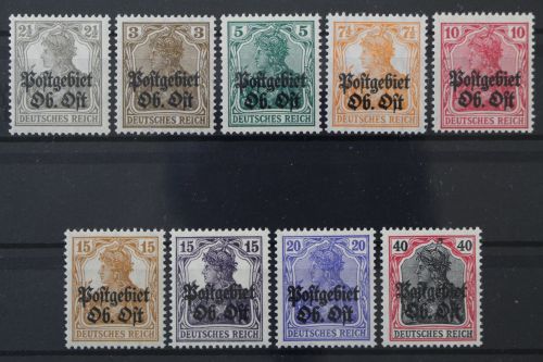 Oberbefehlshaber Ost, MiNr. 1-8 + 10, postfrisch