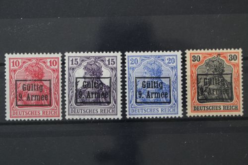 Etappengebiet 6. Armee, MiNr. 1-4, postfrisch