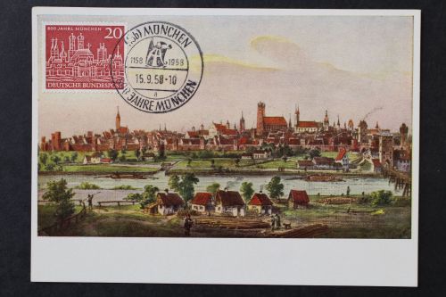 Deutschland (BRD), MiNr. 289 SST München v. 15.9.58, Maximumkarten
