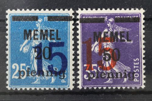 Memel, MiNr. 47-48, postfrisch