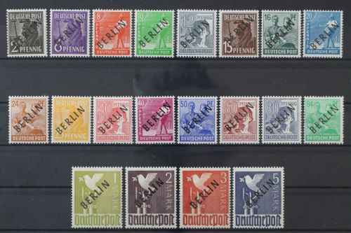 Berlin, MiNr. 1-20, Falz