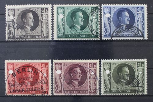 Deutsches Reich, MiNr. 844-849, gestempelt
