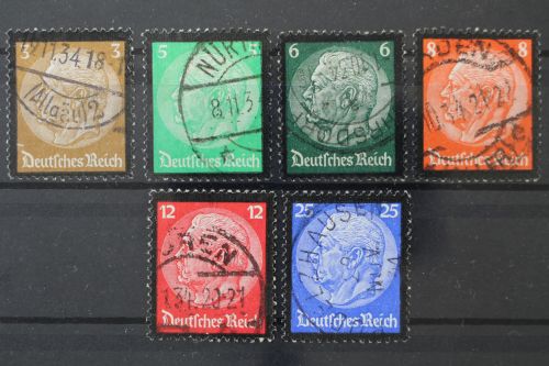 Deutsches Reich, MiNr. 548-553, gestempelt