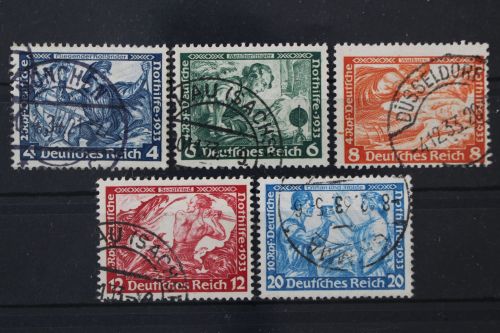 Deutsches Reich, MiNr. 500-505 B, gestempelt