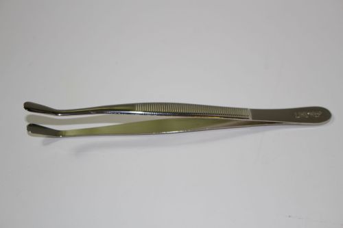 Lindner, Pinzette mit abgebogenen breiten Löffeln, 12 cm lang