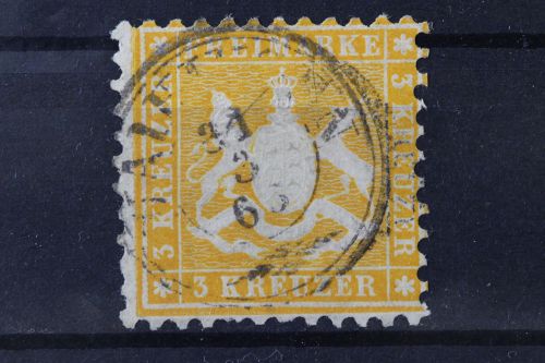 Württemberg, MiNr. 22 b, gestempelt, BPP Signatur