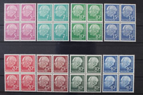 Deutschland (BRD), MiNr. 179-260 y, Viererblöcke, postfrisch