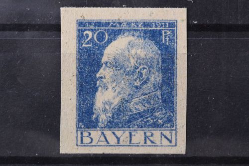 Bayern, MiNr. 79 II ungezähnter Probedruck, ungebraucht