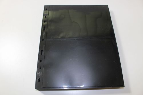 Leuchtturm, 50 schwarze OPTIMA Kunststoffhüllen mit 2 Einteilungen