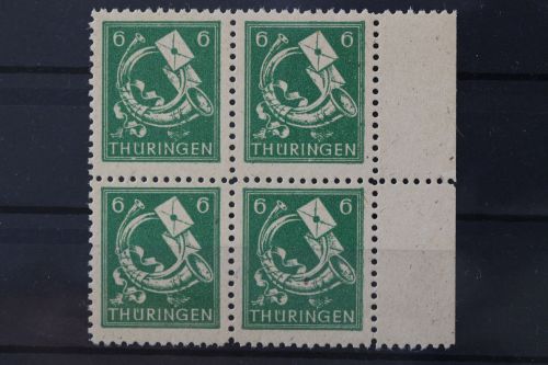 Sowjetische Zone, MiNr. 95 A X PF XV, Viererblock, postfrisch