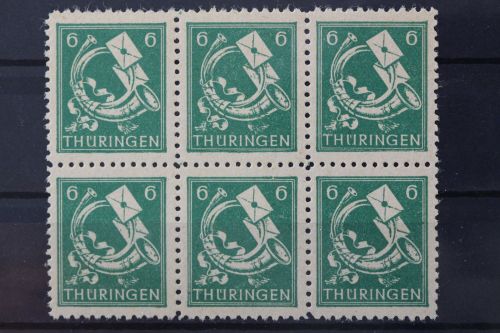 Sowjetische Zone, MiNr. 95 A X PF XIV, Sechserblock, postfrisch