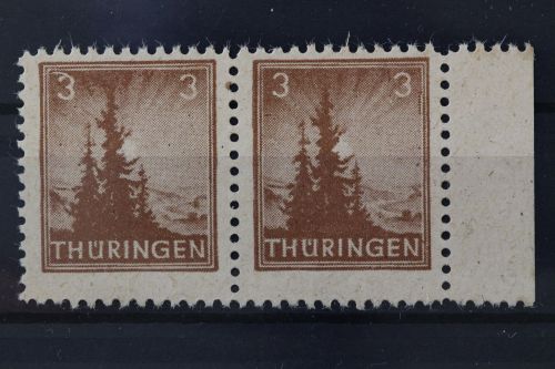 Sowjetische Zone, MiNr. 92 AY PF I, Paar, postfrisch