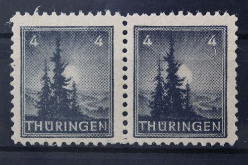 Sowjetische Zone, MiNr. 93 A X PF II, Paar, postfrisch