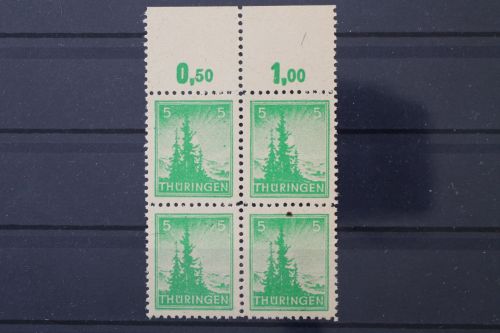 Sowjetische Zone, MiNr. 94 A X PF IV, Viererblock, postfrisch