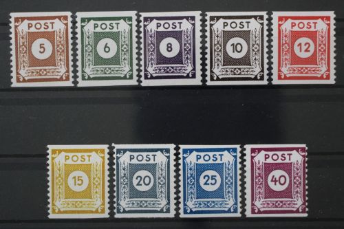 Sowjetische Zone, MiNr. 42-50 E, postfrisch, BPP Signatur