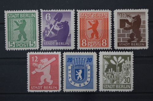 Sowjetische Zone, MiNr. 1-7 B, postfrisch