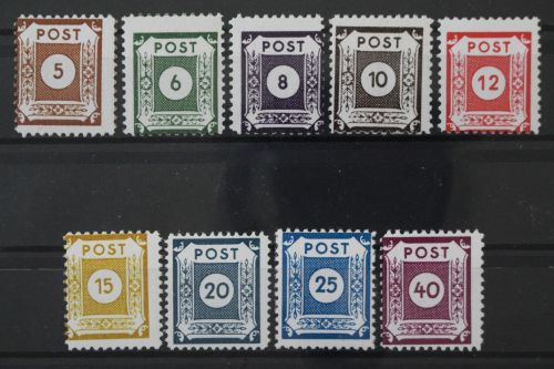 Sowjetische Zone, MiNr. 42-50 D II, postfrisch, BPP Signatur
