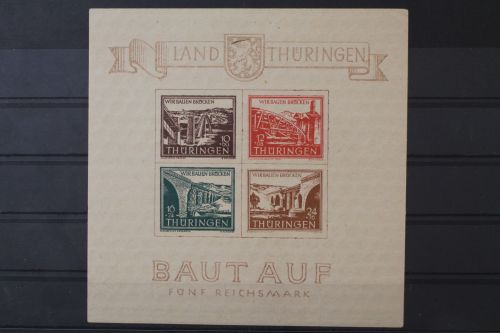 Sowjetische Zone, MiNr. Block 4 a y I Type II, postfrisch, BPP Fotoattest