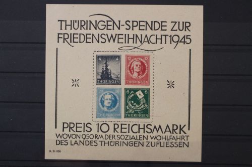 Sowjetische Zone, MiNr. Block 2 t Type I, postfrisch, BPP Fotoattest