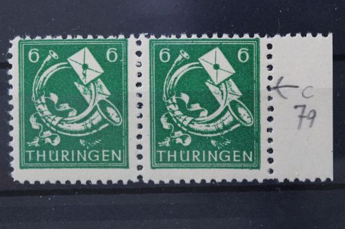 Sowjetische Zone, MiNr. 95 A X PF XI, Paar, postfrisch