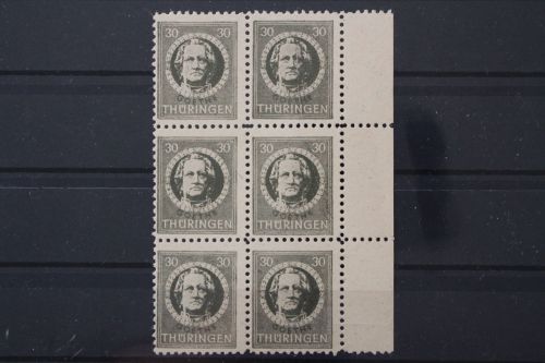 Sowjetische Zone, MiNr. 99 A X PF II, Sechserblock, postfrisch