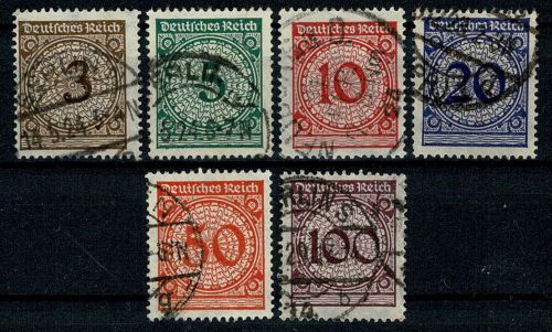 Deutsches Reich, MiNr. 338-343, gestempelt