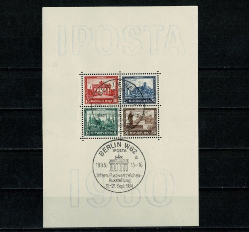 Deutsches Reich, MiNr. Block 1, gestempelt, BPP Fotoattest