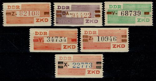 DDR ZKD, MiNr. V - X, postfrisch